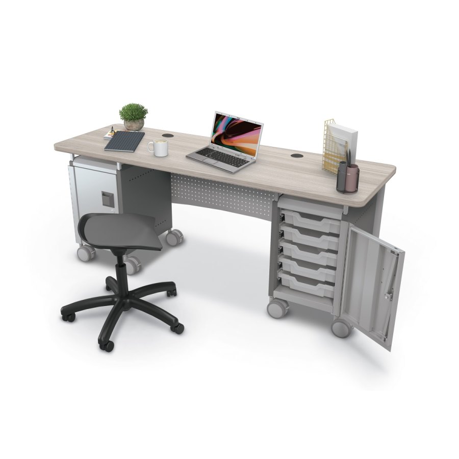 Mooreco — Compass Dual Cabinet Teacher Desk