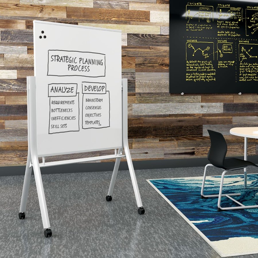 Mooreco — Curve Colors Mobile Magnetic Glass Board