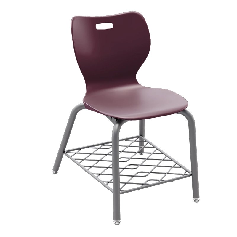 Artcobell — Four Leg Caster Chair with Bookrack
