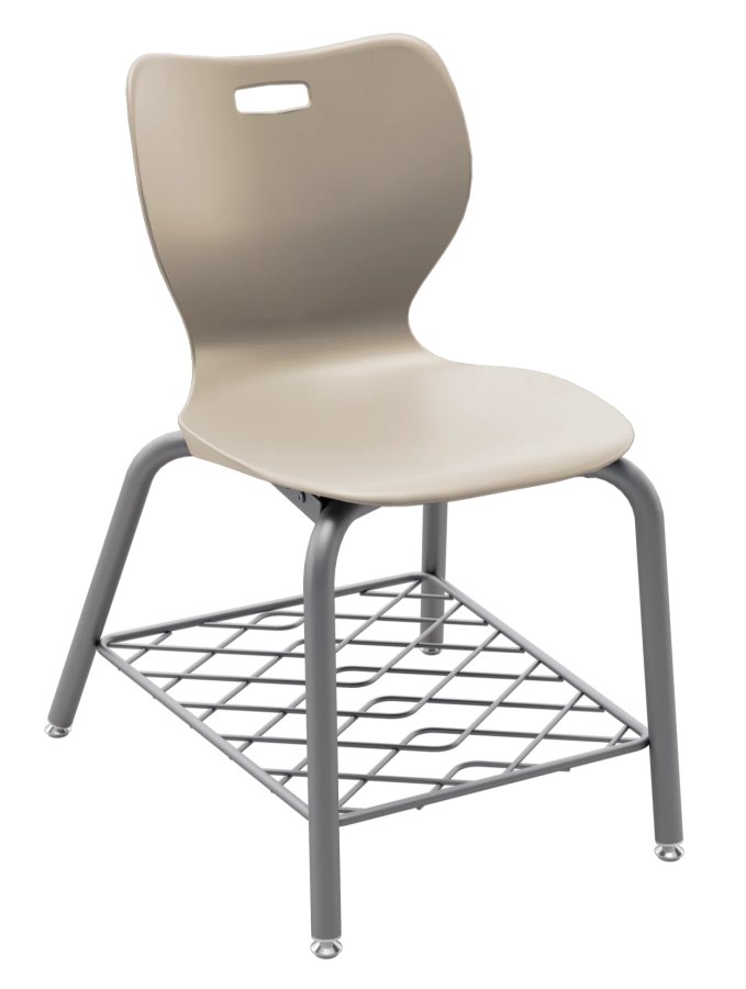 Artcobell — Four Leg Caster Chair with Bookrack