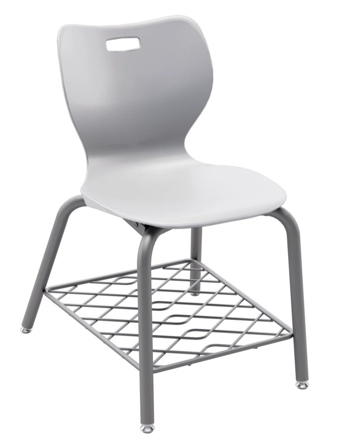 Artcobell — Four Leg Caster Chair with Bookrack