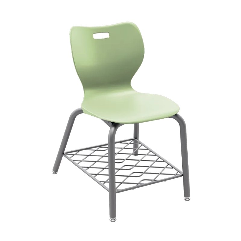 Four Leg Caster Chair with Bookrack